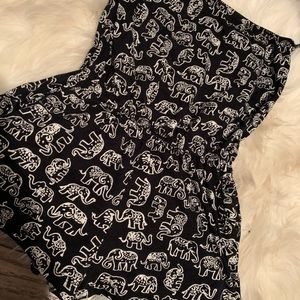 Black elephant romper